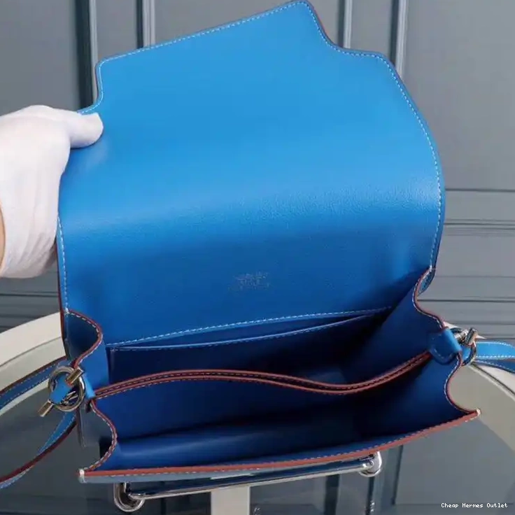 Affordable Palladium Leather Epsom Blue Sky Roulis In Hardware Bag Hermes 0506